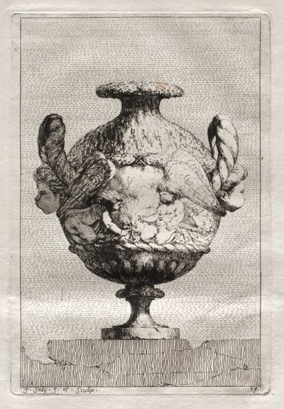 Suite di vasi: Piatto 19, 1746 da Jacques Francois Joseph Saly