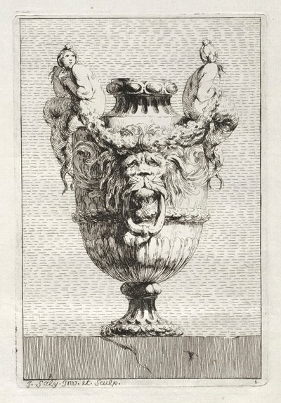 Suite di vasi: Piatto 1 da Jacques Francois Joseph Saly