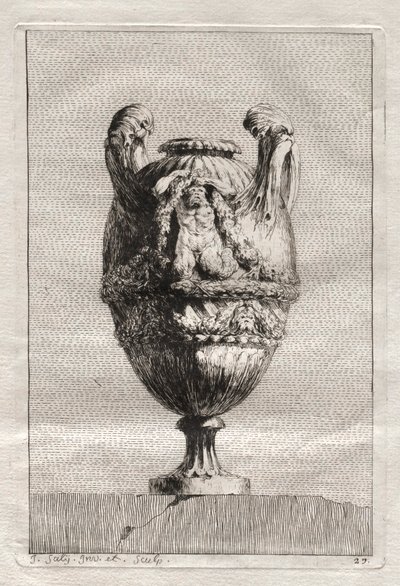 Suite di Vasi: Tavola 27, 1746 da Jacques Francois Joseph Saly