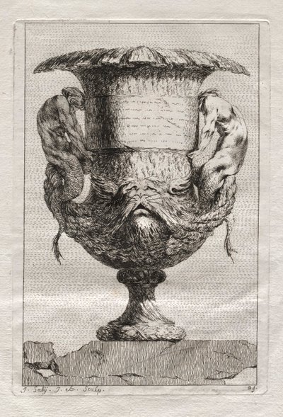 Suite di vasi: Piatto 29, 1746 da Jacques Francois Joseph Saly