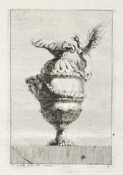 Suite di vasi: Tavola 3 da Jacques Francois Joseph Saly
