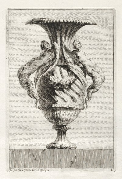 Suite di vasi: Piatto 4, 1746 da Jacques Francois Joseph Saly