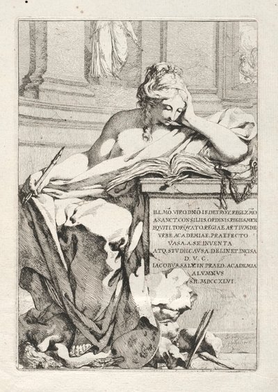 Suite di vasi: pagina del titolo, 1746 da Jacques Francois Joseph Saly