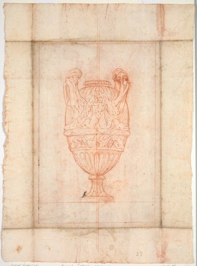 Design del vaso per suite di vasi: Tavola 27 da Jacques Francois Joseph Saly