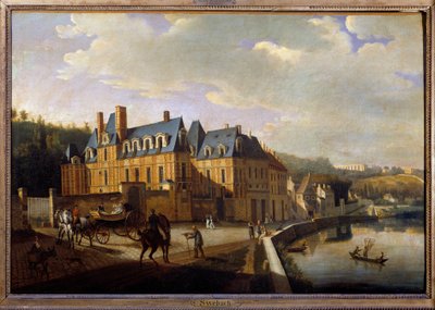Chateau de la Chaussee vicino a Bougival da Jacques Francois Joseph Swebach