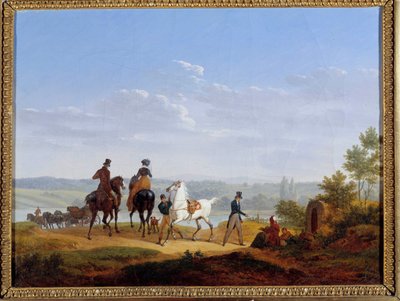 Paesaggio con figure e cavalieri da Jacques Francois Joseph Swebach