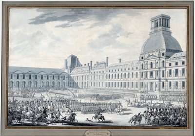 Rassegna delle truppe di Napoleone Bonaparte alle Tuileries da Jacques Francois Joseph Swebach