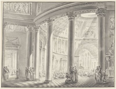 Interno di una chiesa a cupola da Jacques François Blondel