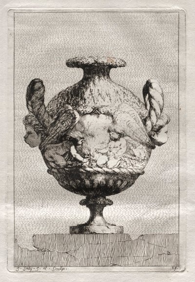 Suite di vasi:  Piastra 19 da Jacques François Saly