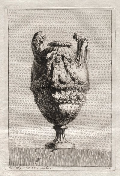 Suite di vasi:  Piastra 27 da Jacques François Saly