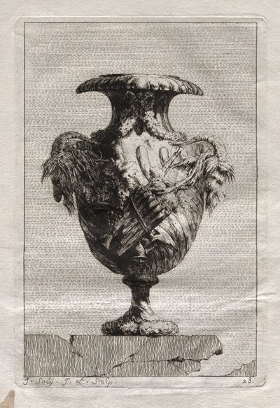 Suite di vasi:  Piastra 28 da Jacques François Saly