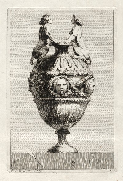Suite di vasi:  Piastra 5 da Jacques François Saly