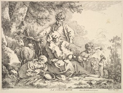 Cornamuse, metà-fine XVIII secolo da Jacques Gabriel Huquier