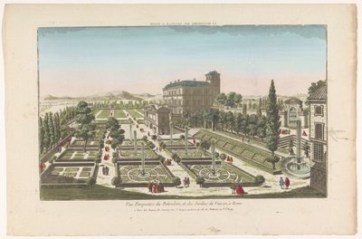 Vista dei Giardini Vaticani a Città del Vaticano da Jacques Gabriel Huquier