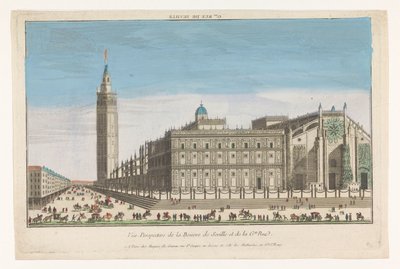 Veduta della Cattedrale di Siviglia da Jacques Gabriel Huquier