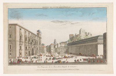 Veduta della Real Chancillería a Granada da Jacques Gabriel Huquier