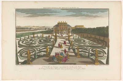 Veduta del giardino e del palazzo di un ufficiale della regina d