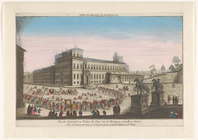 Vista del Palazzo del Quirinale a Roma Le Quirinal ou palais du pape da Jacques Gabriel Huquier