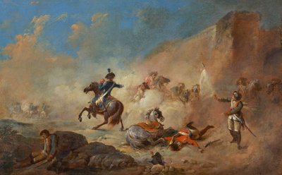 Combattimento di cavalieri inglesi e francesi da Jacques Gamelin