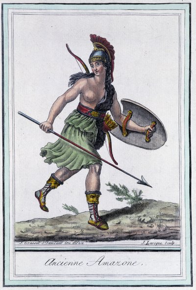 Antica Amazzone - in "Enciclopedia dei viaggi" di Grasset St Sauveur, ed. 1796 da Jacques Grasset de Saint Sauveur