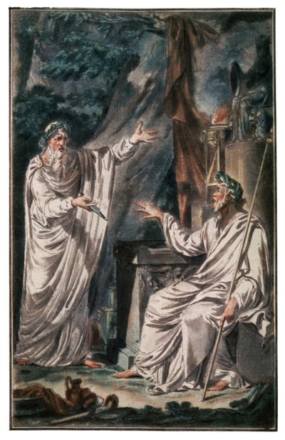 Druidi celtici, c.1790 (incisione) da Jacques Grasset de Saint Sauveur
