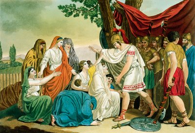Coriolano, incisione da Antica Roma da Jacques Grasset de Saint Sauveur