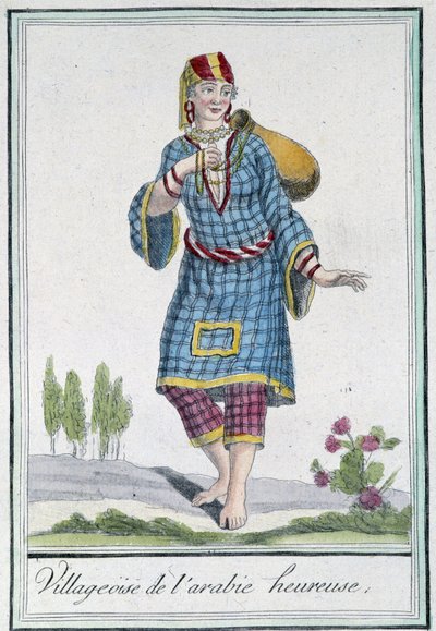 Villaggio arabo felice - in "Enciclopedia dei viaggi" di Grasset St Sauveur, ed. 1796 da Jacques Grasset de Saint Sauveur