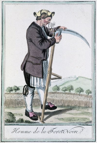 Uomo della Foresta Nera - in "Enciclopedia dei viaggi" di Grasset St Sauveur, ed. 1796 da Jacques Grasset de Saint Sauveur