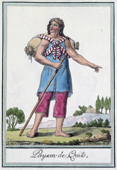 Contadino di Quito (Ecuador) da Jacques Grasset de Saint Sauveur
