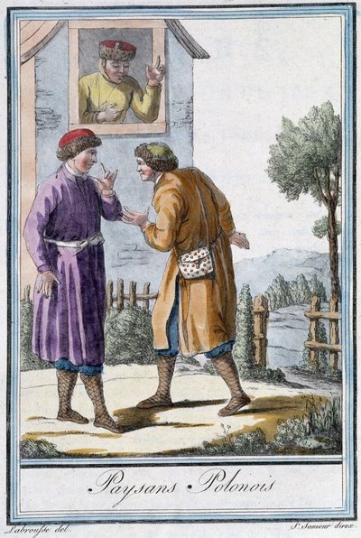 Contadini polacchi - in "Enciclopedia dei viaggi" di Grasset St Sauveur, ed. 1796 da Jacques Grasset de Saint Sauveur