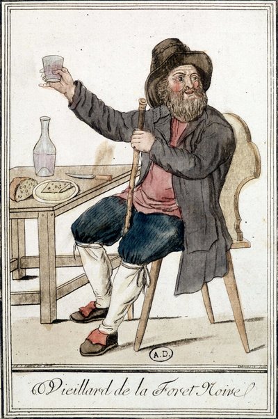 Vieillard de la Forêt noire - in "Encyclopédie des voyages" di J. Grasset Saint-Sauveur da Jacques Grasset de Saint Sauveur