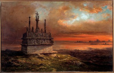 Il Calvario di Tronoen al tramonto da Jacques Guiaud