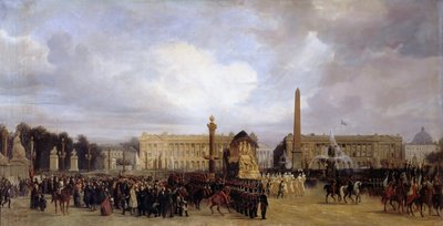 Il corteo funebre di Napoleone I passa attraverso Place de la Concorde, 15 dicembre 1840 da Jacques Guiaud