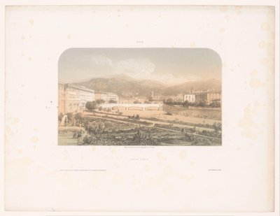 Vista sul Jardin public e sul Pont-Neuf a Nizza da Jacques Guiaud