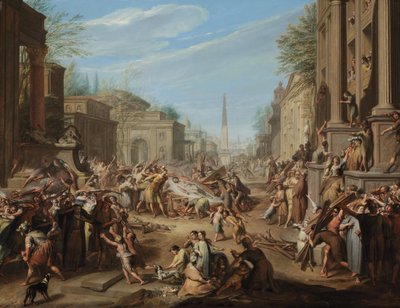 I tumulti a Roma dopo la morte di Cesare da Jacques Ignatius de Roore