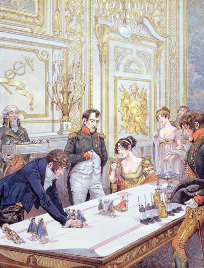 Napoleone (1769-1821) e sua moglie Giuseppina (1763-1814) preparano l