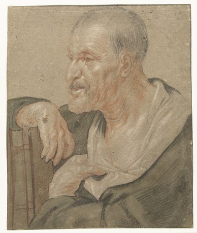 Mezzobusto di un evangelista, verso sinistra da Jacques Jordaens