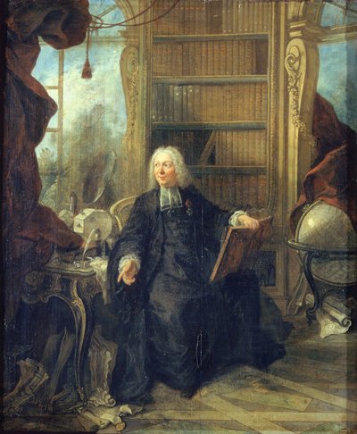 Ritratto di Jean-Antoine Nollet, c. 1740 da Jacques Lajoue de