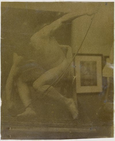 Studio di un modello maschile nudo, accovacciato con un arco in mano, nello studio di Jacques de Lalaing da Jacques Lalaing (attributed to)