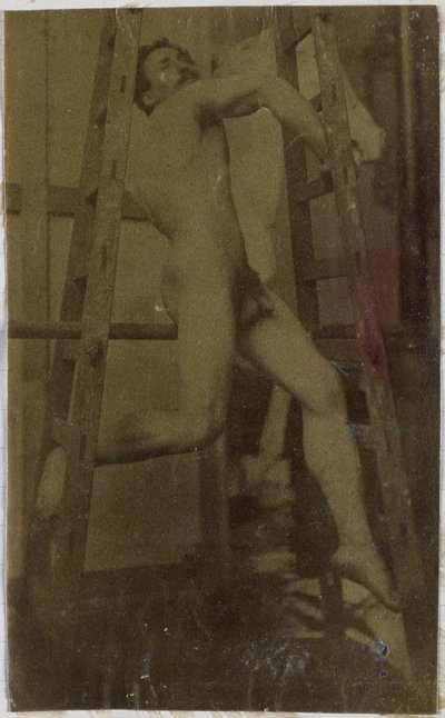 Studio di un modello maschile nudo nello studio di Jacques de Lalaing da Jacques Lalaing (attributed to)