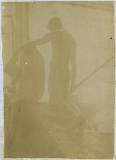 Studio di un modello maschile nudo, inginocchiato e visto di schiena, nello studio di Jacques de Lalaing da Jacques Lalaing (attributed to)