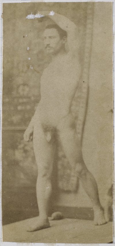 Studio di un modello maschile nudo, in piedi e visto di fronte, nello studio di Jacques de Lalaing da Jacques Lalaing (attributed to)