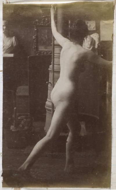 Studio di un modello femminile nudo, visto di schiena, nello studio di Jacques de Lalaing da Jacques Lalaing (attributed to)