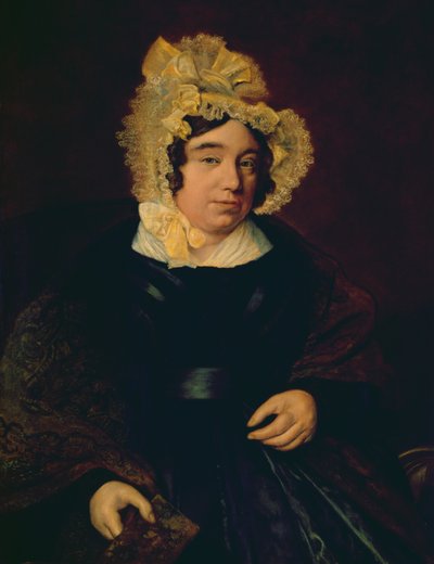 Ritratto di Mrs. Edward Cross in un Abito di Raso Scuro con uno Scialle Paisley, 1838 da Jacques Laurent Agasse