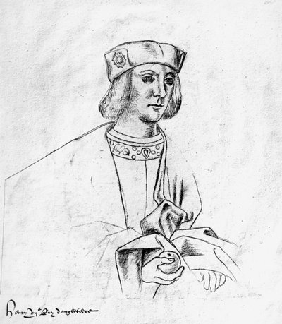 Ms.266 fol.10 Enrico VII (1457-1509) re d