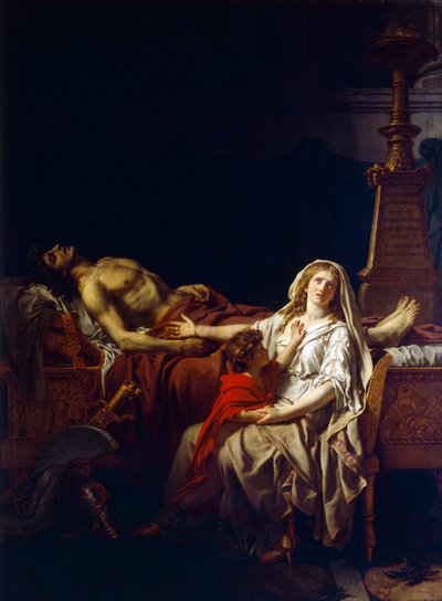Andromaca piange sul corpo di Ettore, di Jacques-Louis David (1748-1825) da Jacques Louis (studio of) David