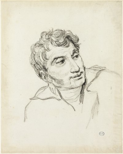 Busto di uomo, testa girata a destra da Jacques Louis David