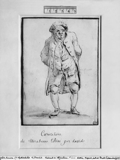 Caricatura di Honoré Gabriel Riqueti, Conte di Mirabeau da Jacques Louis David