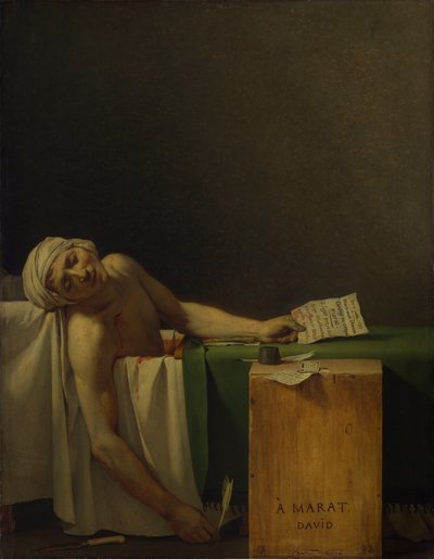 La morte di Marat da Jacques Louis David