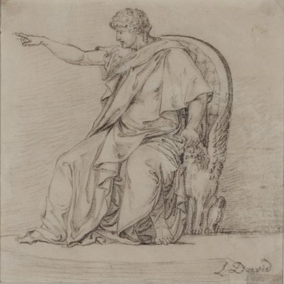 Figura drappeggiata, fine XVIII secolo da Jacques Louis David